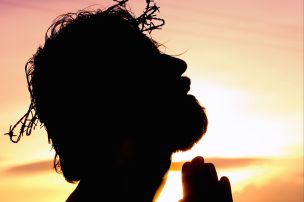 Silhouette Image of Person Praying